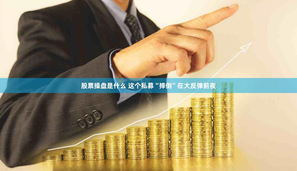 股票操盘是什么 这个私募“摔倒”在大反弹前夜